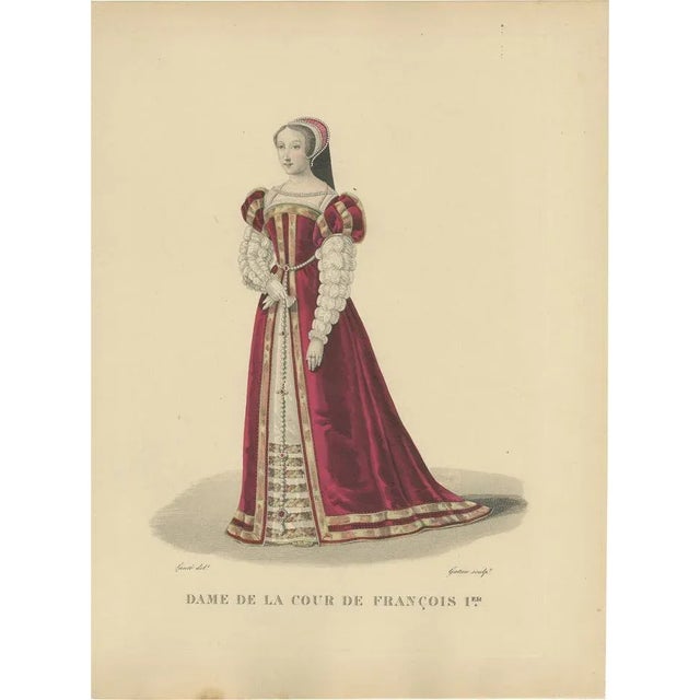 After Louis-Marie Lanté, Illustration of a Lady of the Court of François I, 1900, Engraving For Sale - Image 10 of 10