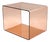 Smoked Acrylic Glass Cube Side Table, France, 1970s For Sale