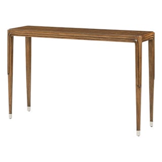 Walnut Art Deco Console Table For Sale