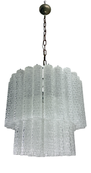 Mid-Century Modern Murano Glass Chandelier in the style of Venini, 1950s