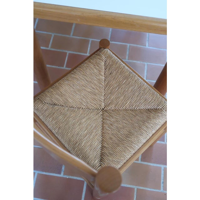 Habitat Extending Dining Table with Four Rush Seat Chairs, 1980s, Set of 5 For Sale - Image 17 of 18