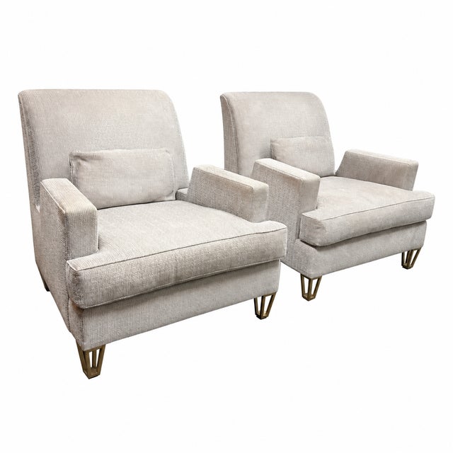 Contemporary Jean-Louis Deniot for Baker Furniture Almandine Lounge Chairs, Pair For Sale - Image 3 of 12