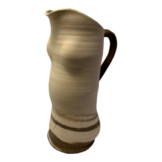Vintage Studio Art Pottery Woman Body Shape Pitcher by California Artist Sage Knight For Sale