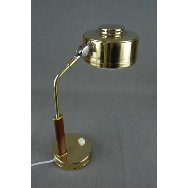 Vintage Swedish Table Lamp in Brass for BJS Skellefteå, 1950s For Sale - Image 6 of 14