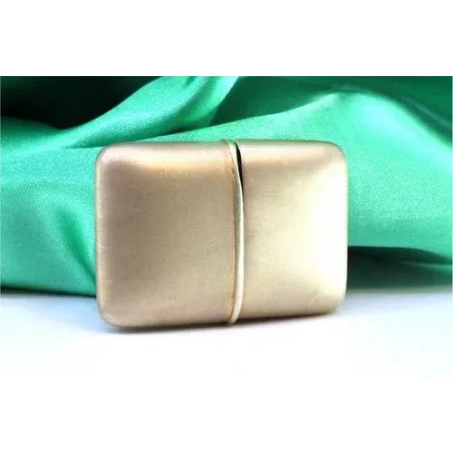 Metal Silver Travel Watch with Gold Mechanical Movement For Sale - Image 7 of 9