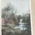Decorative print, hand colored engraving from Marad Wall-Decor Corp, vintage 1960s A moody backwater landscape in the...
