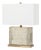 20.5-Inch H Faux Alligator Table Lamp - Cream For Sale