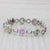 15.62ctw Multicolor Sapphire Diamond Tennis Bracelet 18k White Gold 6.75" For Sale In Greensboro - Image 6 of 10