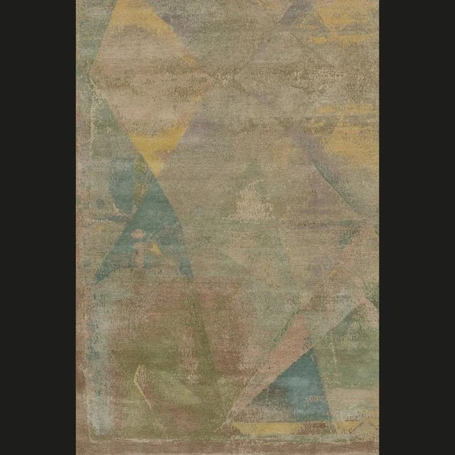 Hand-Knotted Abstract Angles Rug from DSV Carpets For Sale - Image 3 of 5