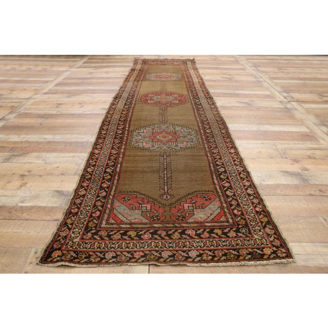 Textile Antique Persian Malayer Hallway Runner - 03'02 X 12'11 For Sale - Image 7 of 10
