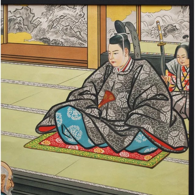 Early 20th Century Pre-1945 "Lemitsu Tokugawa" Japanese History Poster For Sale - Image 5 of 9