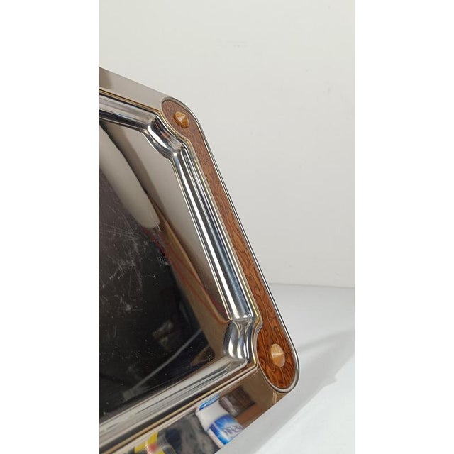 Postmodern Tray in Steel and Veneered Plywood, 1980s For Sale - Image 15 of 18