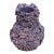 Vintage Italian Hand-Sculpted Floral Ceramic Vase - Purple Glazed Encrusted Blossom Urn For Sale