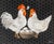 20th Century School, Chickens and Eggs, Oil on Canvas, signed lower right, silver-tone metal frame. Image: 19.75" H x...