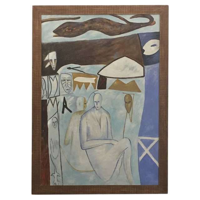 Abstract Painting on Canvas For Sale