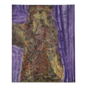 Mid 20th Century Original Modern Abstract Purple Nude Figures Acrylic Painting by Don Stacy
