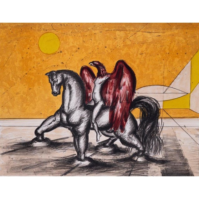 Franz PRIKING (1929-1979) Icarus under the sun Original color lithograph Signed in pencil Limited edition of 100 copies...