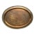 Vintage Hong Kong Engraved Brass Oval Wall Platter With Fu Symbol, 39.5" For Sale