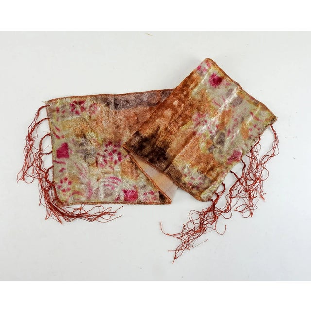 Textile 1900s Small Victorian Velvet Runner For Sale - Image 7 of 7