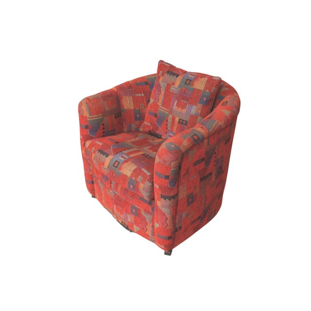 Contemporary Postmodern Barrel Chairs, a Pair For Sale - Image 3 of 9