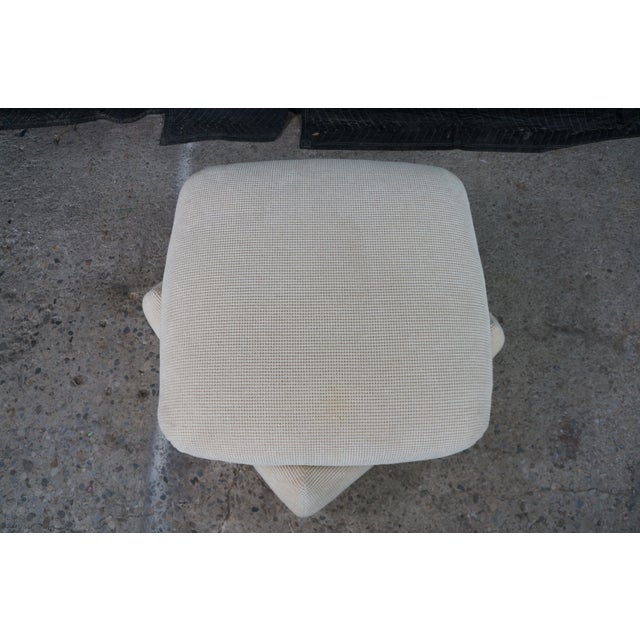 2 Jacques Charpentier Maison Jansen Stacked Pillow Ottomans Foot Stool Pouf MCM For Sale - Image 6 of 13