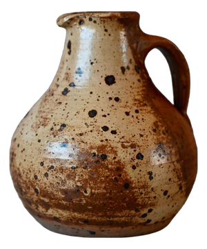 Brutalist Wabi-Sabi Ceramic Pyrite Stoneware Pitcher, 1970s