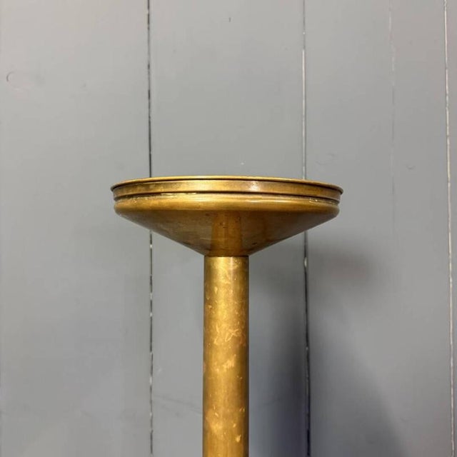 Large Antique Brass Stand or Column For Sale - Image 5 of 13