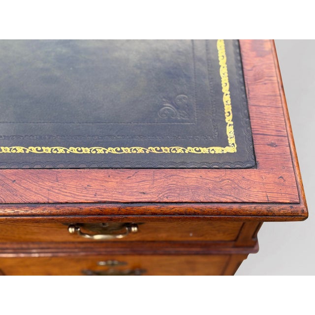 Pitch Pine Partners Desk, 1880s For Sale - Image 11 of 12