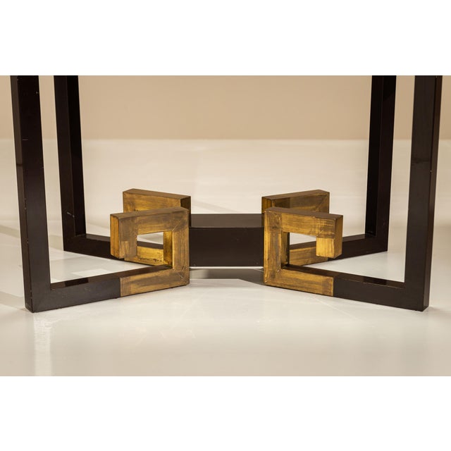 Black Dining Table by Sandro Petti for Angelo Metallarte, Italy, 1970s For Sale - Image 8 of 14