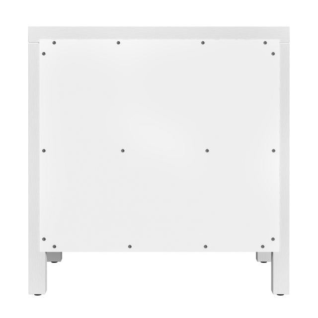 Nora 25 in. W Rectangular Wood 3 Drawer Nightstand, White For Sale In Chicago - Image 6 of 8