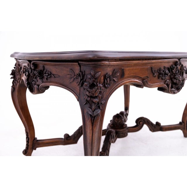 Antique French Richly Carved Table For Sale - Image 3 of 13
