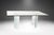 An exceptional and minimalist Postmodern all-glass dining table, heavily in the manner of premier Italian glass...