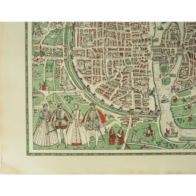 Modern Map of Paris by Braun / Hogenberg For Sale - Image 3 of 6
