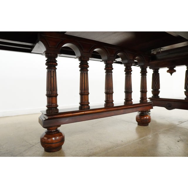Vintage Extendable Mahogany Dining Table Attributed to Theodore Alexander For Sale - Image 13 of 18