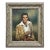 Vintage MCM Original Oil Portrait of Handsome Man For Sale