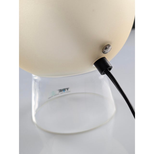 1980s Murano Glass Table Lamp in Geometric Cone and Frosted Sphere by Itre, Venice, 1980s For Sale - Image 5 of 8
