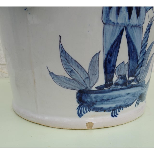 Antique Delftware Ceramic Table Lamp For Sale - Image 11 of 18