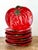 Red Vintage 1960s Italian Glazed Ceramic Tomato Plates - Set of 8 For Sale - Image 8 of 12