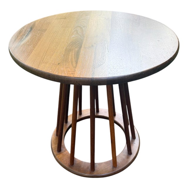 McM Walnut Arthur Umanoff Attb’ Spindle Side Table Vintage For Sale