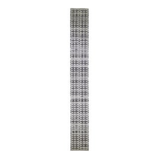 Modern Swedish Style Handmade Geometric Gray Wool Runner For Sale