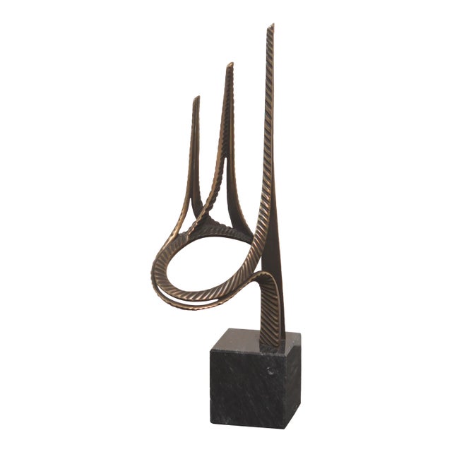 Signed Bob Bennett Bronze Abstract Modernist Sculpture of the Golden Gate Bridge For Sale