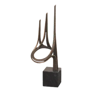 Signed Bob Bennett Bronze Abstract Modernist Sculpture of the Golden Gate Bridge