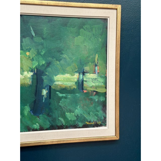 1960s Kurt Rubank, Forest Grove, 1969, Oil Painting on Canvas, Framed For Sale - Image 5 of 18