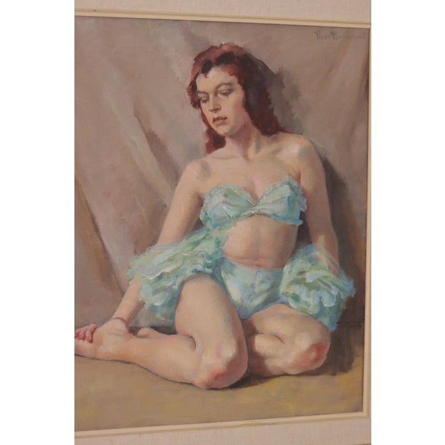 Philippe De Rougemont, Woman Portrait, 1950s, Oil on Canvas For Sale - Image 8 of 18