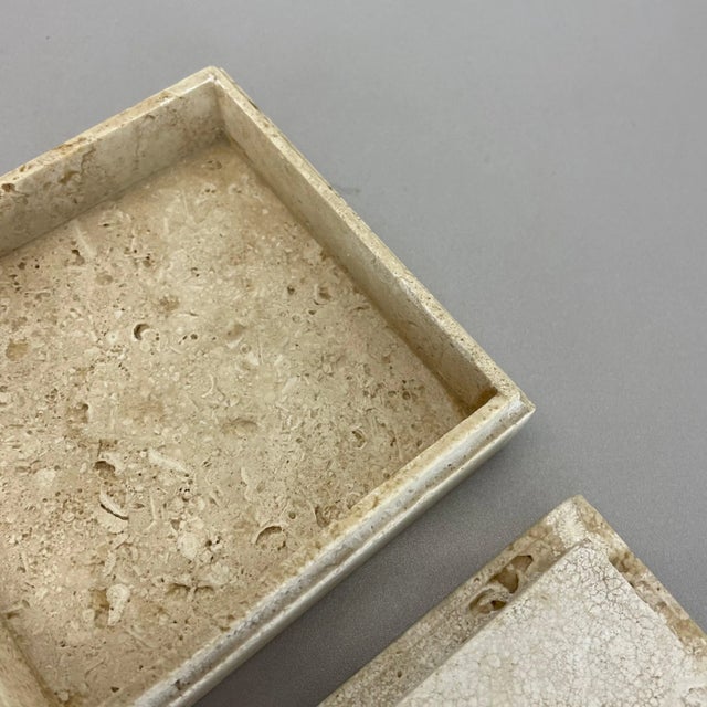 Modernist Italian Travertine Marble Box Vide Poche from Fratelli Mannelli, 1970s For Sale - Image 15 of 18