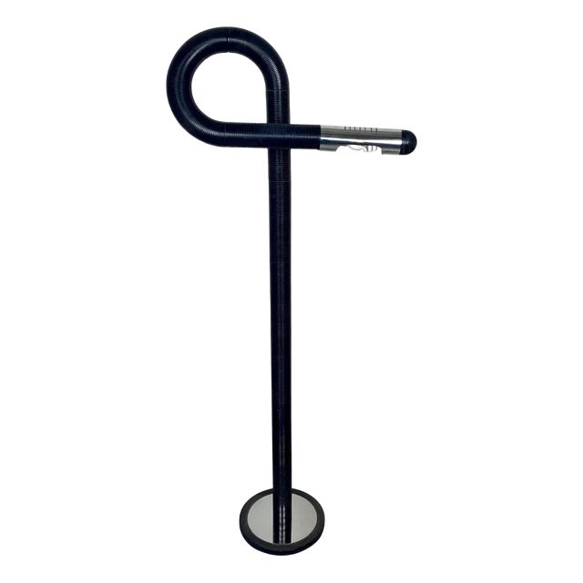 Black Adjustable Tubular Floor Lamp, Italy, 1970s For Sale