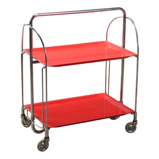 Vintage Serving Bar Cart from Bremshey Solingen, 1960s For Sale