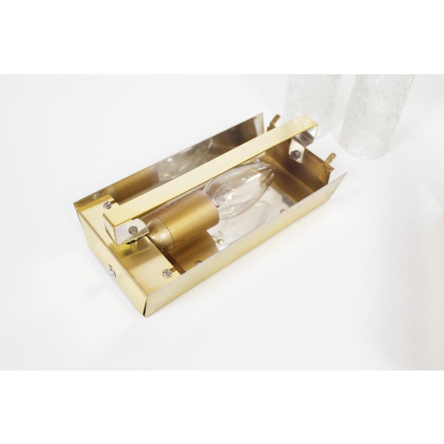 Wall Lamps in Brass Plated Metal and Glass from Doria Leuchten, 1970s, Set of 2 For Sale - Image 6 of 9