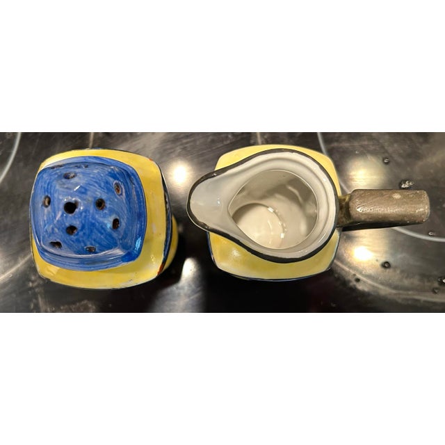 Vintage Hand Painted Nippon Sugar Shaker With Matching Creamer For Sale - Image 4 of 5