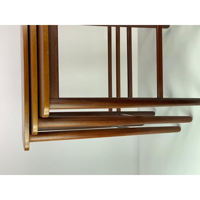 Wood Danish Nesting Tables in Teak, 1960s, Set of 3 For Sale - Image 7 of 9
